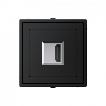 HDMI розетка, цвет Карбон, механизм HDMI розетка, цвет Карбон, механизм